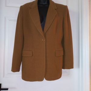 Jones New York 100% Wool Blazer Chevron Design Like New